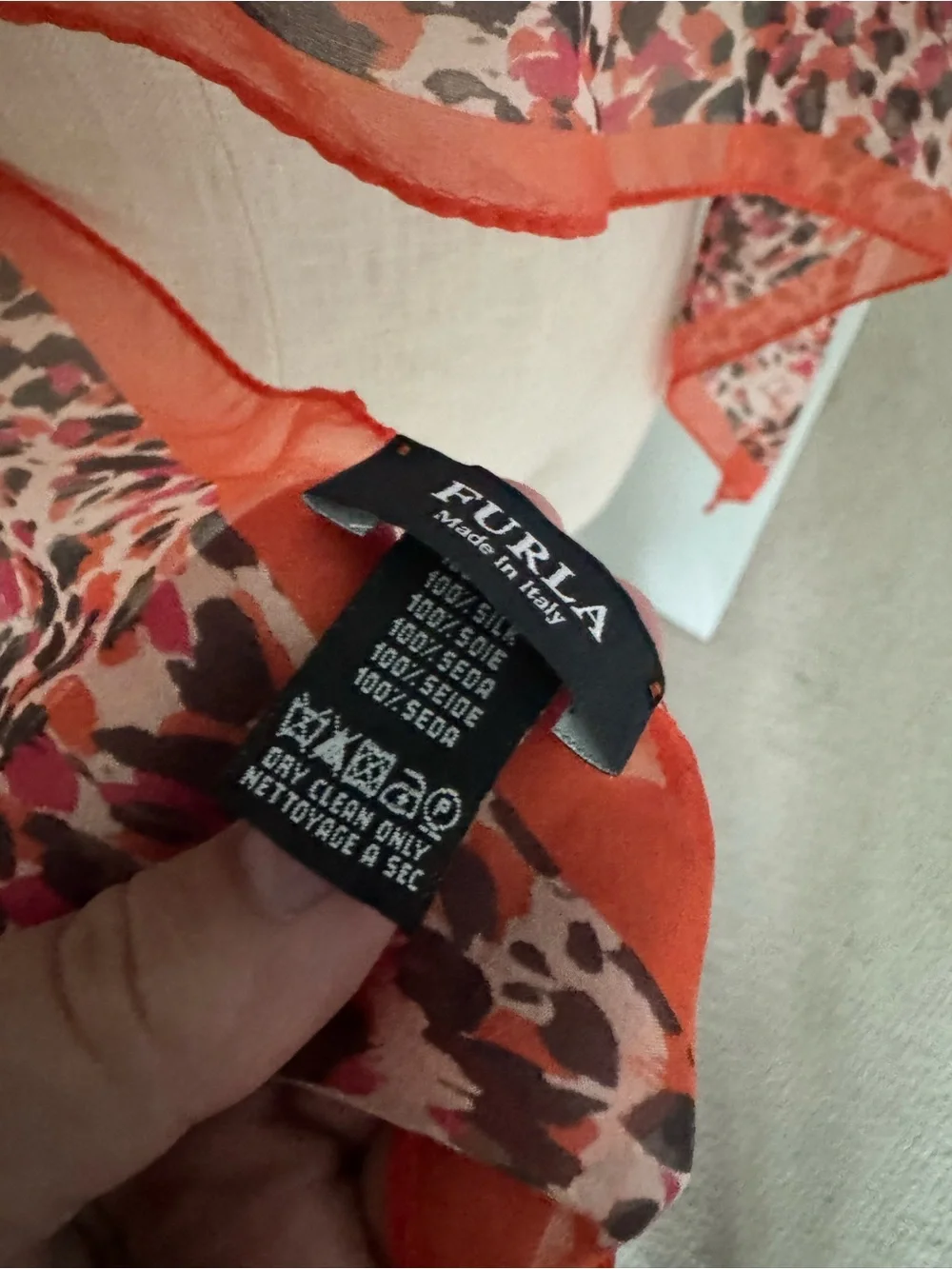 Furla Silk Scarf Leopard Cheetah Print